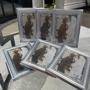 NEW Silver Picture Frames | Pack of 6 | 3.5” x 5”
